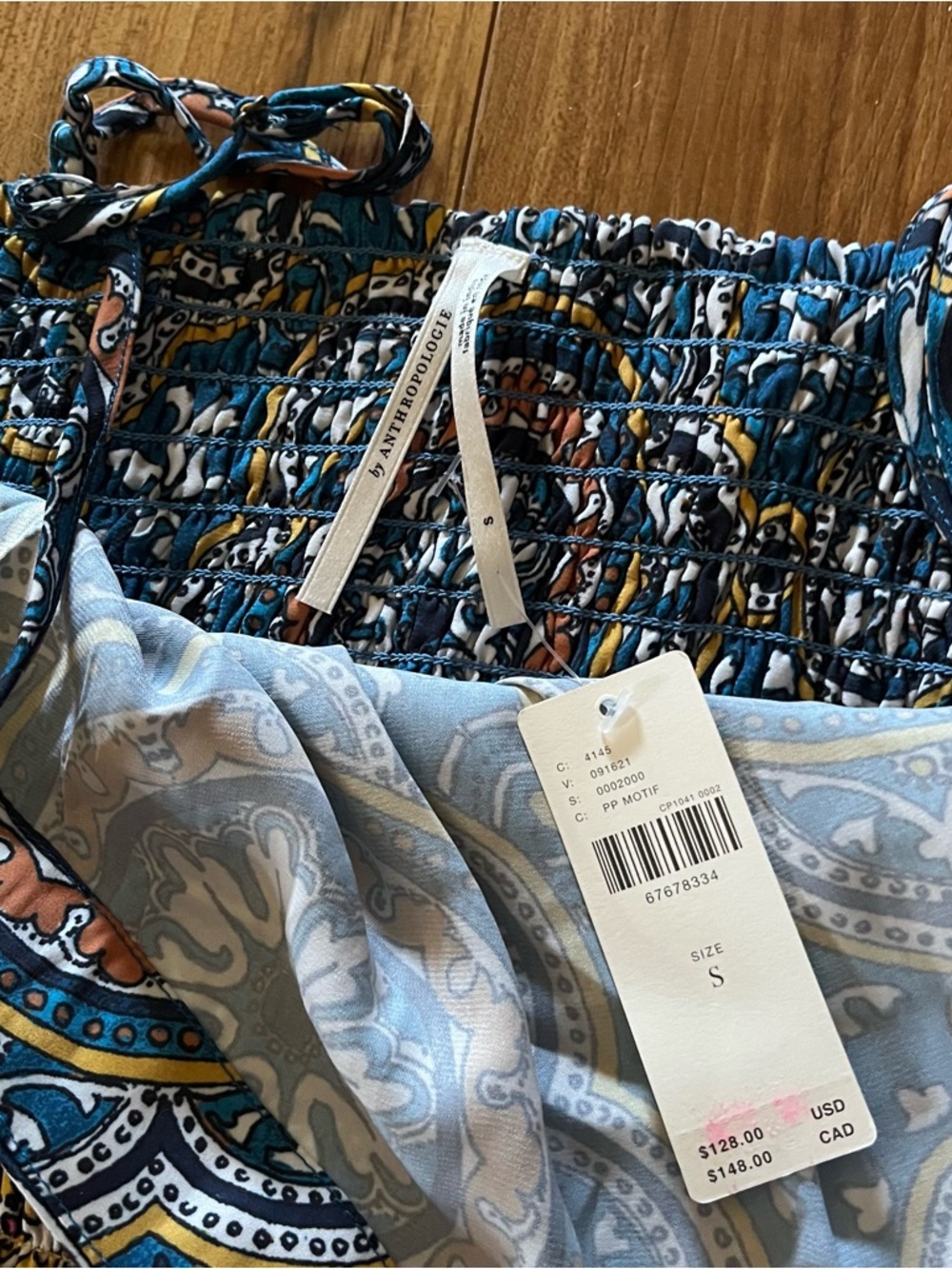 Anthropologie Cutout Smocked Dress New Small - Picture 5 of 16